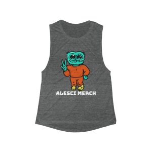 Tank Top 'Alien Cutie' - Women's Flowy Scoop Muscle Tank